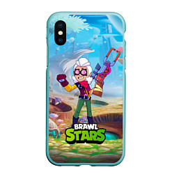 Чехол iPhone XS Max матовый Белль Belle Brawl Stars, цвет: 3D-мятный