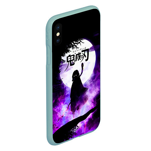 Чехол iPhone XS Max матовый Demon Slayer: Kimetsu no Yaiba / 3D-Мятный – фото 2