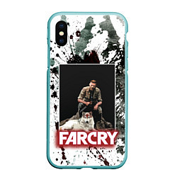 Чехол iPhone XS Max матовый FARCRY WOLF, цвет: 3D-мятный