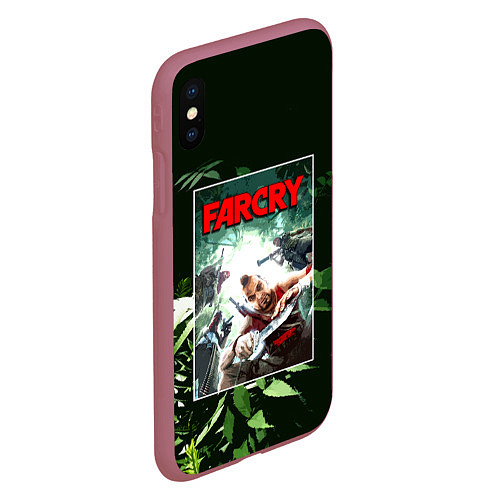 Чехол iPhone XS Max матовый Farcry 3 / 3D-Малиновый – фото 2