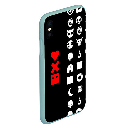 Чехол iPhone XS Max матовый Любовь, смерть и роботы / 3D-Мятный – фото 2