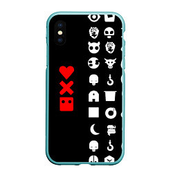 Чехол iPhone XS Max матовый Любовь, смерть и роботы, цвет: 3D-мятный