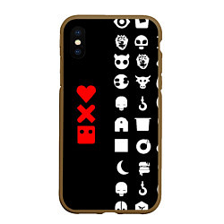 Чехол iPhone XS Max матовый Любовь, смерть и роботы, цвет: 3D-коричневый