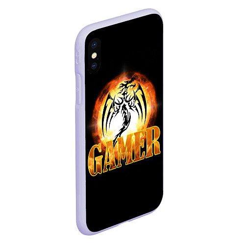 Чехол iPhone XS Max матовый GAMER Геймер / 3D-Светло-сиреневый – фото 2