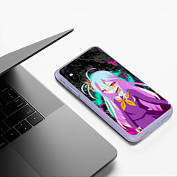 Чехол iPhone XS Max матовый Малышка Широ, цвет: 3D-светло-сиреневый — фото 2