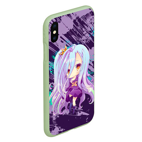 Чехол iPhone XS Max матовый Shiro art / 3D-Салатовый – фото 2