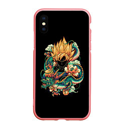 Чехол iPhone XS Max матовый Dragon Ball Retro Style