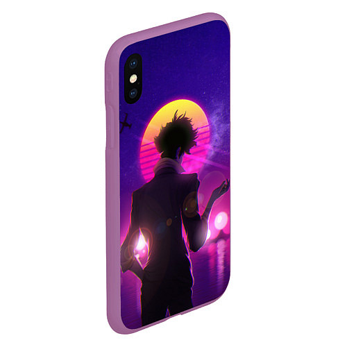 Чехол iPhone XS Max матовый Cowboy Bebop Spike Spiegel / 3D-Фиолетовый – фото 2