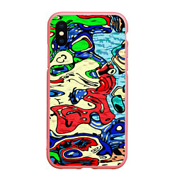 Чехол iPhone XS Max матовый Multicolored, цвет: 3D-баблгам