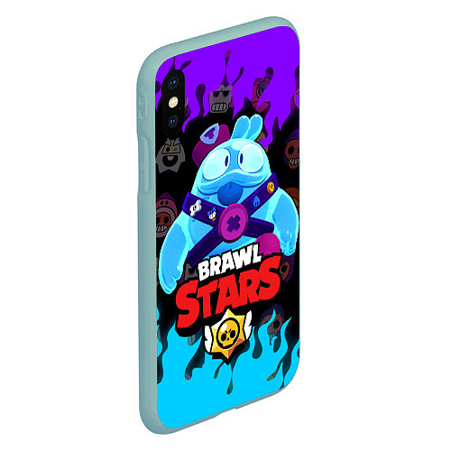 Чехол iPhone XS Max матовый SQUEAK 1 / 3D-Мятный – фото 2