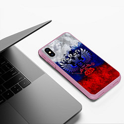 Чехол iPhone XS Max матовый Россия Russia Герб, цвет: 3D-розовый — фото 2
