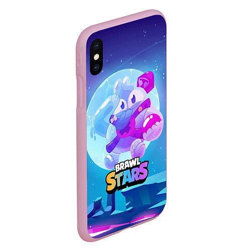 Чехол iPhone XS Max матовый Сквик Squeak Brawl Stars / 3D-Розовый – фото 2