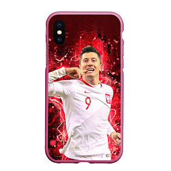 Чехол iPhone XS Max матовый Lewandowski Левандовски 9