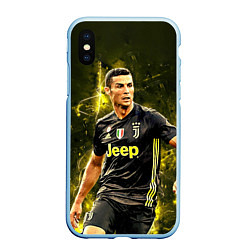 Чехол iPhone XS Max матовый Cristiano Ronaldo Juventus
