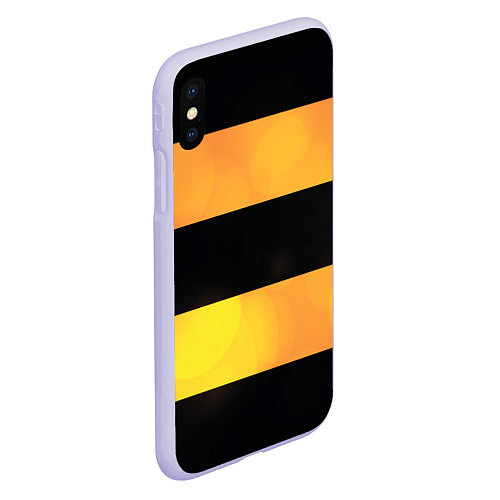 Чехол iPhone XS Max матовый Георгиевская лента / 3D-Светло-сиреневый – фото 2