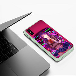 Чехол iPhone XS Max матовый Literature Club Юри Yuri, цвет: 3D-салатовый — фото 2