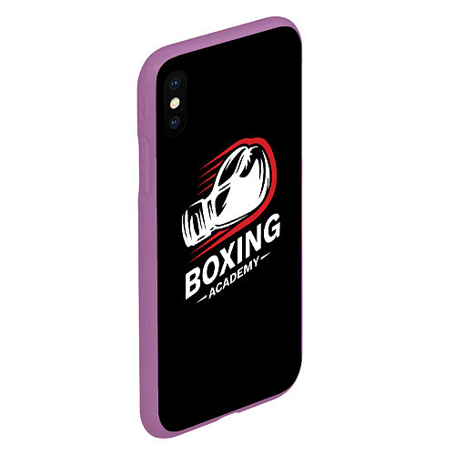 Чехол iPhone XS Max матовый Бокс / 3D-Фиолетовый – фото 2