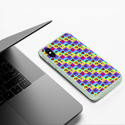 Чехол iPhone XS Max матовый Поп-арт, цвет: 3D-салатовый — фото 2