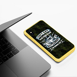 Чехол iPhone XS Max матовый Рыбалка на щуку, цвет: 3D-желтый — фото 2