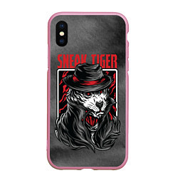 Чехол iPhone XS Max матовый Sneak Tiger