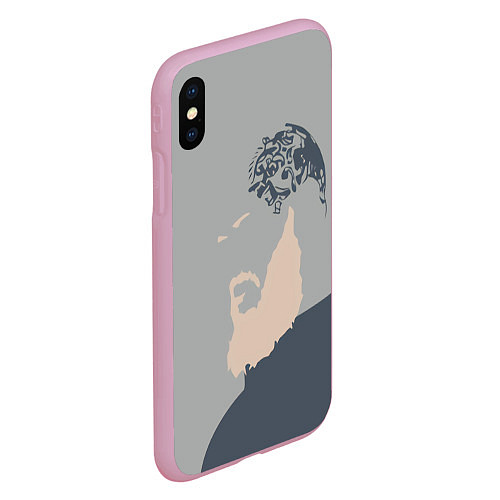 Чехол iPhone XS Max матовый Рагнар Лодброк / 3D-Розовый – фото 2