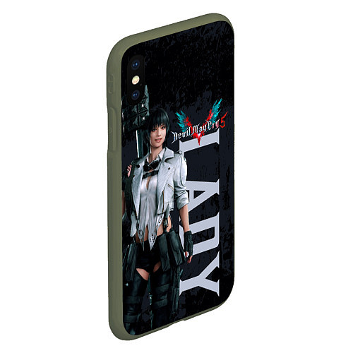 Чехол iPhone XS Max матовый Lady / 3D-Темно-зеленый – фото 2