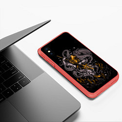 Чехол iPhone XS Max матовый ПОДВОДНАЯ БИТВА, цвет: 3D-красный — фото 2
