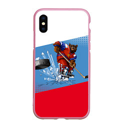Чехол iPhone XS Max матовый Русский хоккей
