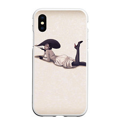 Чехол iPhone XS Max матовый Tall Vampire Lady RE, цвет: 3D-белый