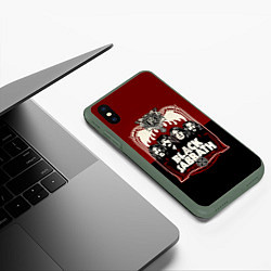 Чехол iPhone XS Max матовый Black Sabbath, цвет: 3D-темно-зеленый — фото 2