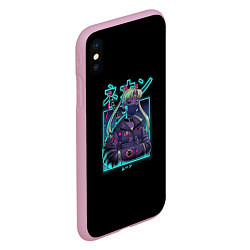 Чехол iPhone XS Max матовый Neon Moon, цвет: 3D-розовый — фото 2