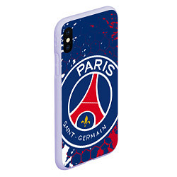 Чехол iPhone XS Max матовый ФК ПСЖ FC PSG PARIS SG, цвет: 3D-светло-сиреневый — фото 2