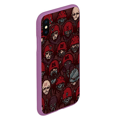Чехол iPhone XS Max матовый BLOODPACT / 3D-Фиолетовый – фото 2