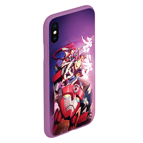 Чехол iPhone XS Max матовый Gurren Lagann / 3D-Фиолетовый – фото 2