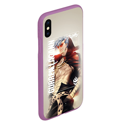 Чехол iPhone XS Max матовый Gurren Lagann Kamina / 3D-Фиолетовый – фото 2