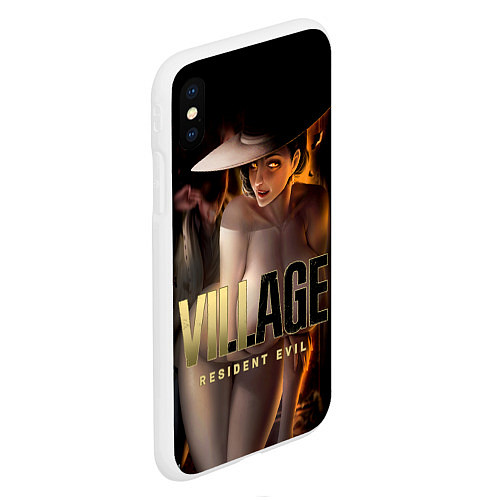 Чехол iPhone XS Max матовый Resident Evil Village / 3D-Белый – фото 2