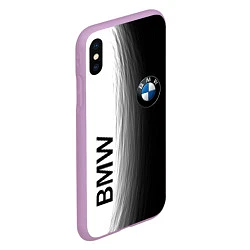 Чехол iPhone XS Max матовый Black and White BMW, цвет: 3D-сиреневый — фото 2
