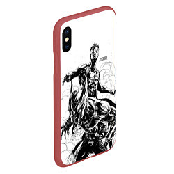 Чехол iPhone XS Max матовый НЕУЯЗВИМЫЙ INVINCIBLE, цвет: 3D-красный — фото 2