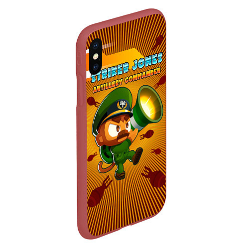 Чехол iPhone XS Max матовый BTD6 Striker Jones / 3D-Красный – фото 2