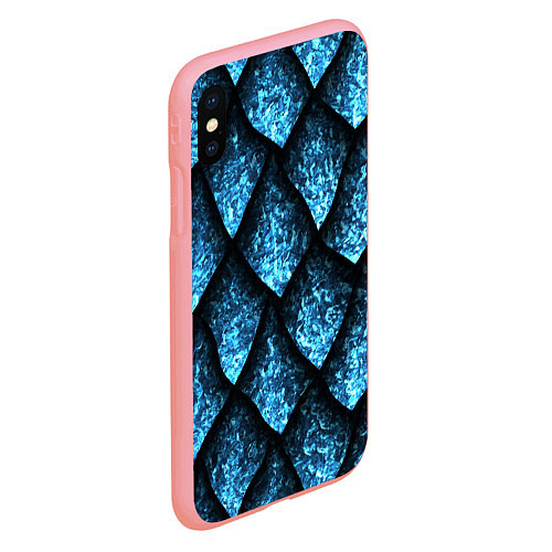 Чехол iPhone XS Max матовый Чешуя ледяного дракона / 3D-Баблгам – фото 2