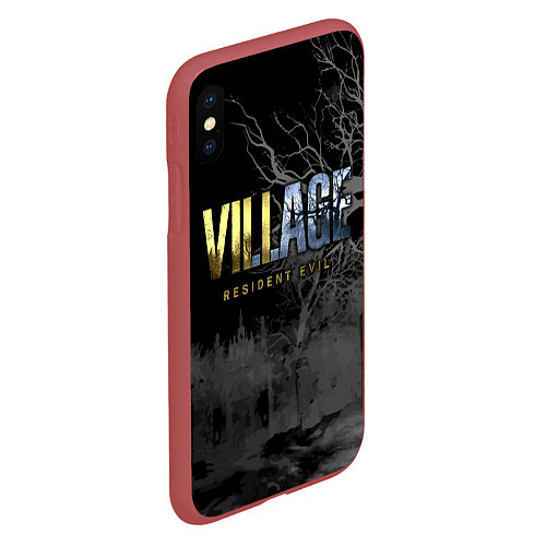 Чехол iPhone XS Max матовый Resident Evil Village / 3D-Красный – фото 2