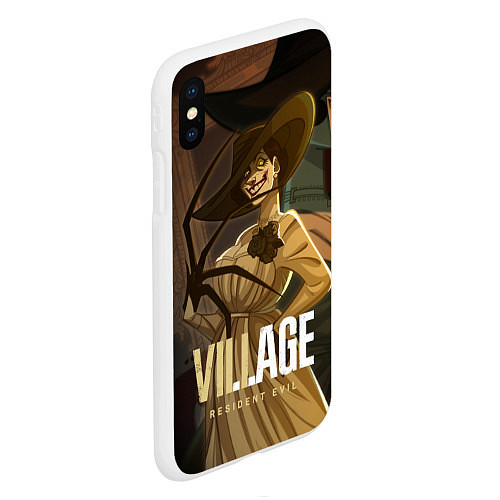 Чехол iPhone XS Max матовый Lady Alcina Dimitrescu / 3D-Белый – фото 2