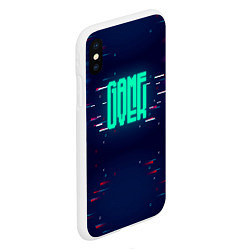 Чехол iPhone XS Max матовый Game Over, цвет: 3D-белый — фото 2