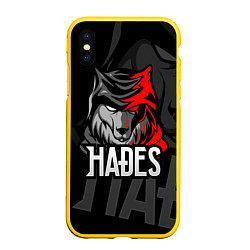 Чехол iPhone XS Max матовый Hades, цвет: 3D-желтый