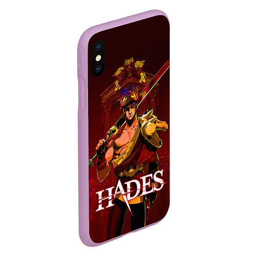 Чехол iPhone XS Max матовый Zagreus Hades / 3D-Сиреневый – фото 2