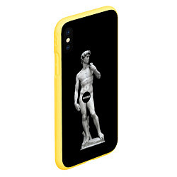 Чехол iPhone XS Max матовый David Censored, цвет: 3D-желтый — фото 2