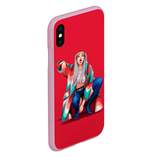 Чехол iPhone XS Max матовый Kill the love Lisa / 3D-Розовый – фото 2