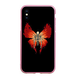 Чехол iPhone XS Max матовый Butterfly Skeleton