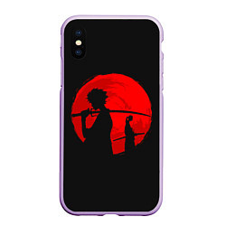 Чехол iPhone XS Max матовый Samurai Sunset, цвет: 3D-сиреневый