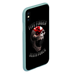 Чехол iPhone XS Max матовый Five Finger Death Punch 5FDP, цвет: 3D-мятный — фото 2